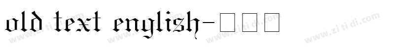 old text english字体转换